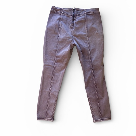 We Free CRVY Super High-Rise Skinny Jeans,pink, mauve, ankle zipper - Picture 7 of 15